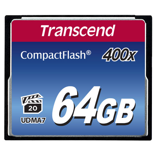 コンパクトフラッシュカード 64GB・400倍速 TS64GCF400 Transcend