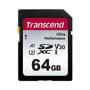 SDカード（64GB・SDXCカード・Transcend・UHS-I・U3・V30・A1）TS64GSDC340S