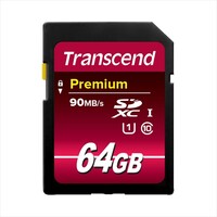 SDXCカード 64GB Class10 UHS-I対応 Premium TS64GSDU1 Transcend