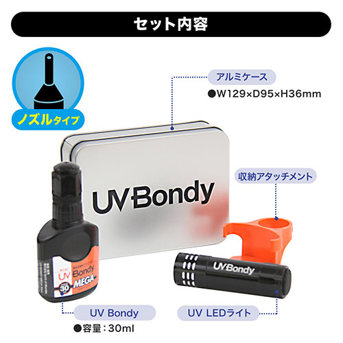 Uv Bondy ユーブイボンディ 液体プラスチック 接着剤 溶接機 スターターキット Uvライト ノズルタイプ Ub S30mnz 激安通販のイーサプライ