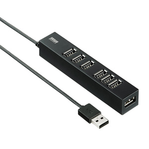 USB2.0ハブ(7ポート・ACアダプタ付き・セルフパワー/バスパワー)