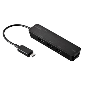 USB2.0ハブ(Type-C・4ポート・ブラック) USB-2TCH3BK サンワサプライ