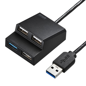 USB3.0+USB2.0コンボハブ(ブラック)