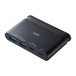 Type-Cハブ(USB3.1 Gen2対応・4ポート・PD対応)