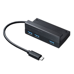 USB Type-Cハブ(タブレット用・Surface・iPad Pro・バスパワー・ブラック)