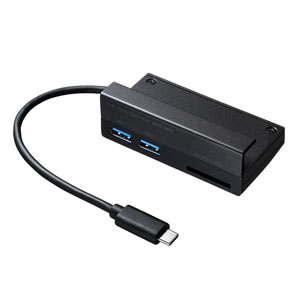 USB Type-Cハブ(タブレット用・Surface・iPad Pro・SDカードスロット・バスパワー・ブラック)