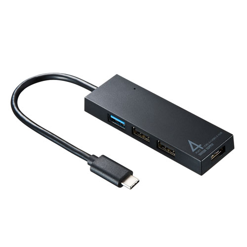 USB Type C コンボハブ(4ポート・ブラック)