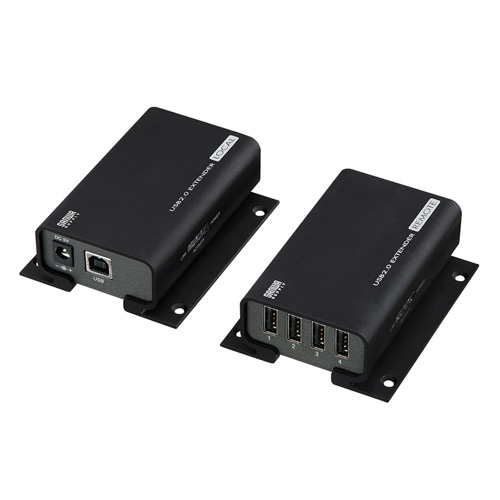 USB延長器(エクステンダー・USB2.0・4分配・セルフパワー・LAN・最大100m) USB-EXSET2 サンワサプライ
