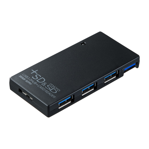 USB3.0ハブ(SDカードリーダー付き・ブラック) サンワサプライ
