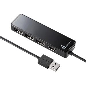 USB2.0ハブ(4ポート・HDD接続対応・ブラック) USB-HTV410BKN サンワサプライ