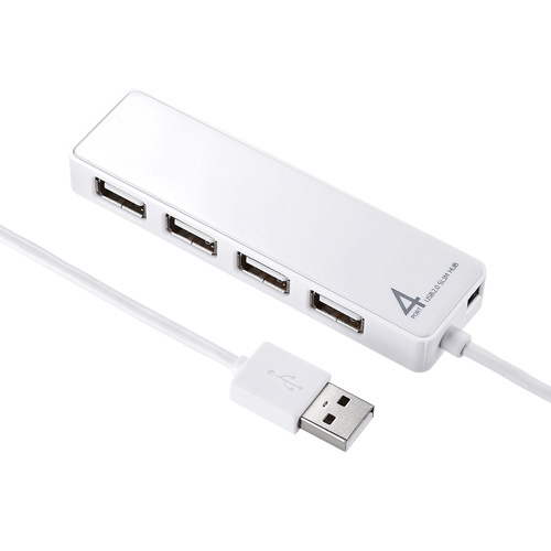 USB2.0ハブ(HDD接続対応・4ポート・ホワイト) USB-HTV410WN サンワサプライ
