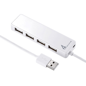 USB2.0ハブ(HDD接続対応・4ポート・ホワイト) USB-HTV410WN サンワサプライ