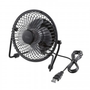 USB扇風機(卓上・角度調節・USB電源・ブラック)