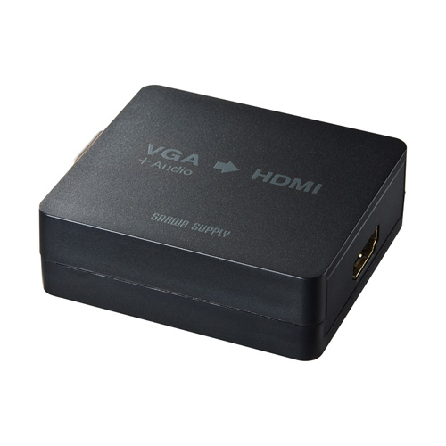 ミニD-sub15pin（VGA）のアナログ信号をHDMIのデジタル信号に変換できるアダプター。