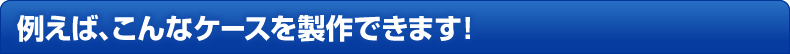 例えば、こんなケースを製作できます
